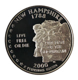 2000 / State Quarter Deep Cameo Silver Proof / New Hampshire