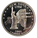 2001 / State Quarter Deep Cameo Silver Proof / New York