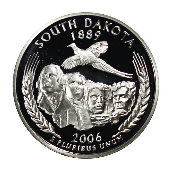 2006 / State Quarter Deep Cameo Silver Proof / South Dakota