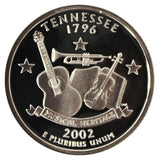 2002 / State Quarter Deep Cameo Silver Proof / Tennessee