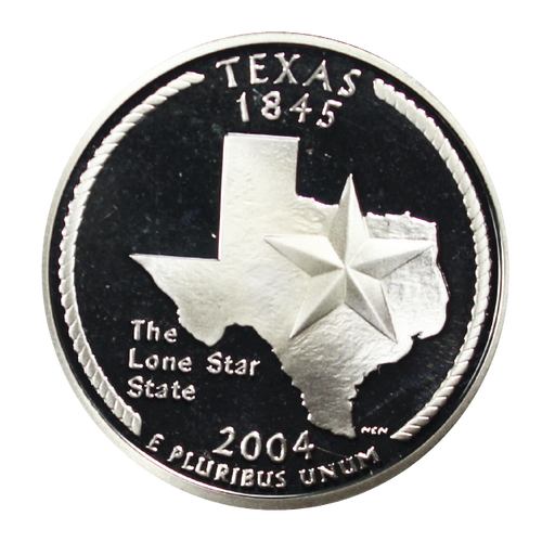 2004 / State Quarter Deep Cameo Silver Proof / Texas