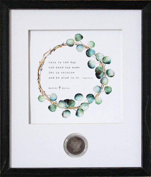 Special Quote / Bible Verse Wreath CoinArt