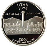 2007 / State Quarter Deep Cameo Gem Silver Proof / Utah
