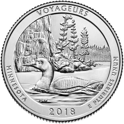 2018 / America the Beautiful Quarter BU / Voyageurs National Park