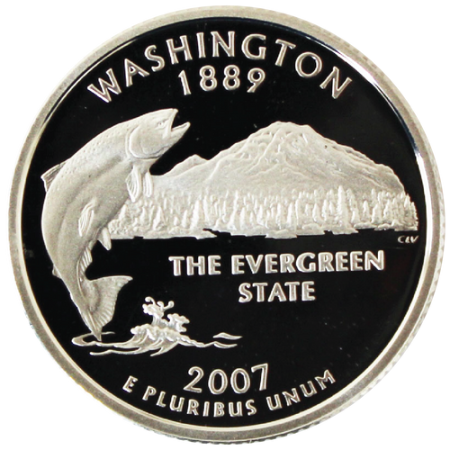 2007 / State Quarter Deep Cameo Gem Silver Proof / Washington