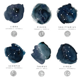 Aquarius Zodiac Constellation CoinArt